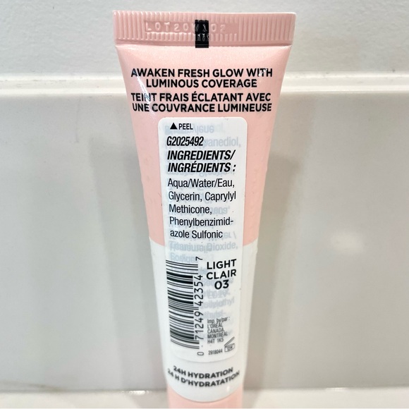 🟠5/$25 NEW L’Oreal Water-Infused Tinted Moisturizer (Light 03) - Picture 2 of 4